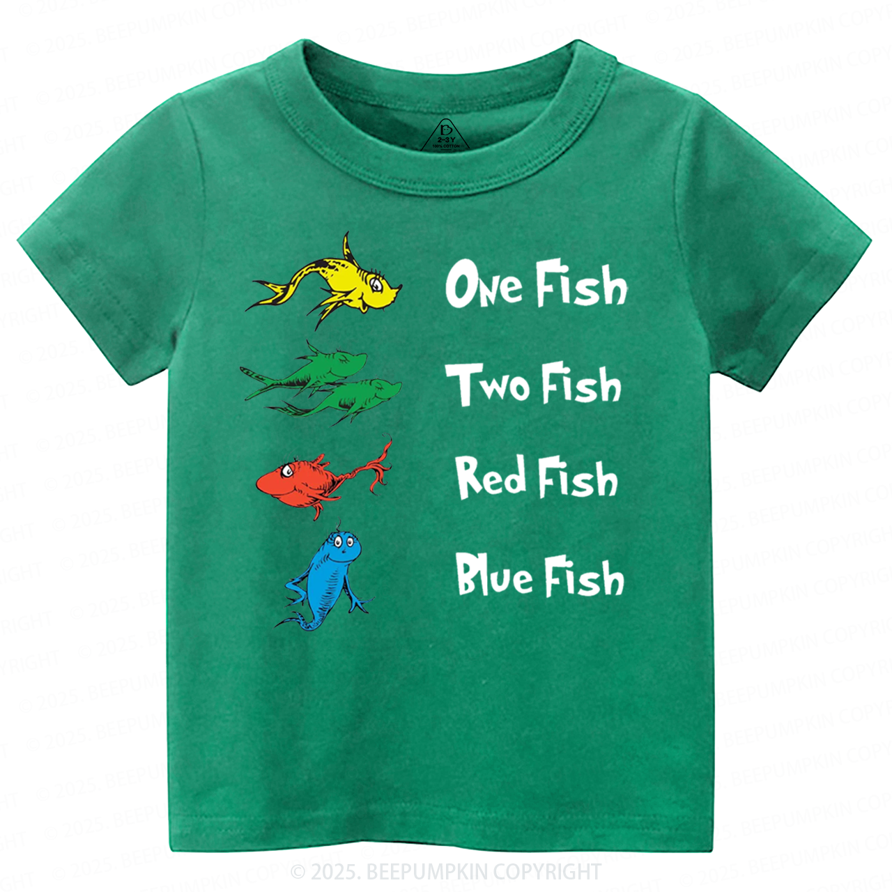 One Fish Two Fish Red Fish Blue Fish Toddler&Kid's Tees Beepumpkin