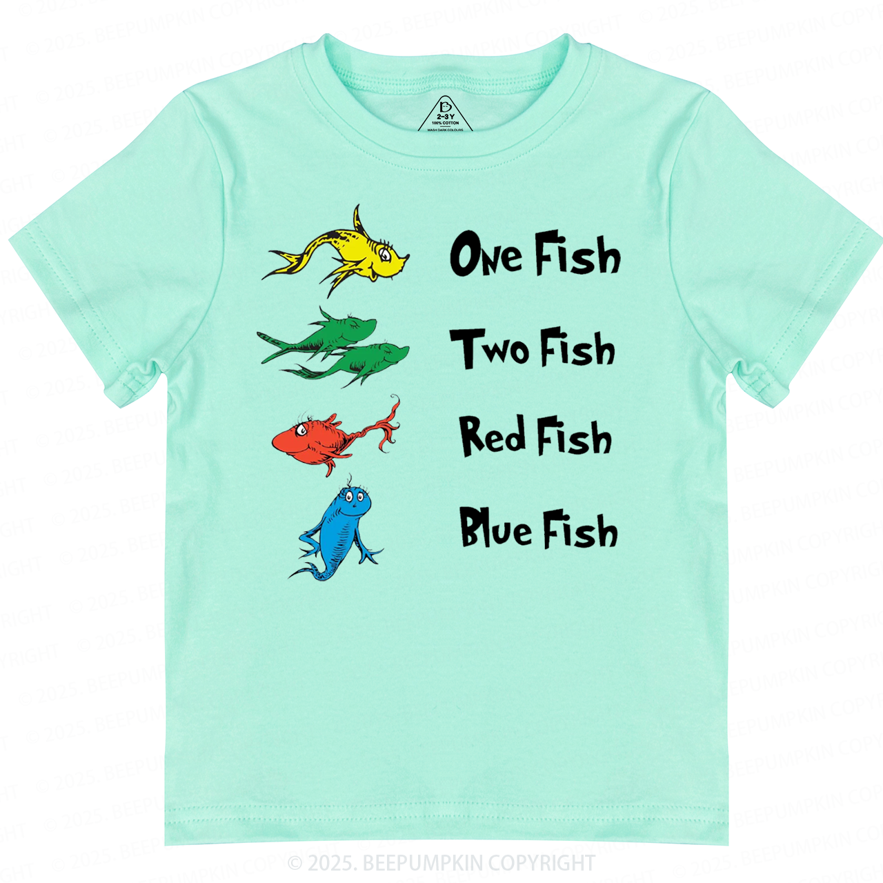 One Fish Two Fish Red Fish Blue Fish Toddler&Kid's Tees Beepumpkin