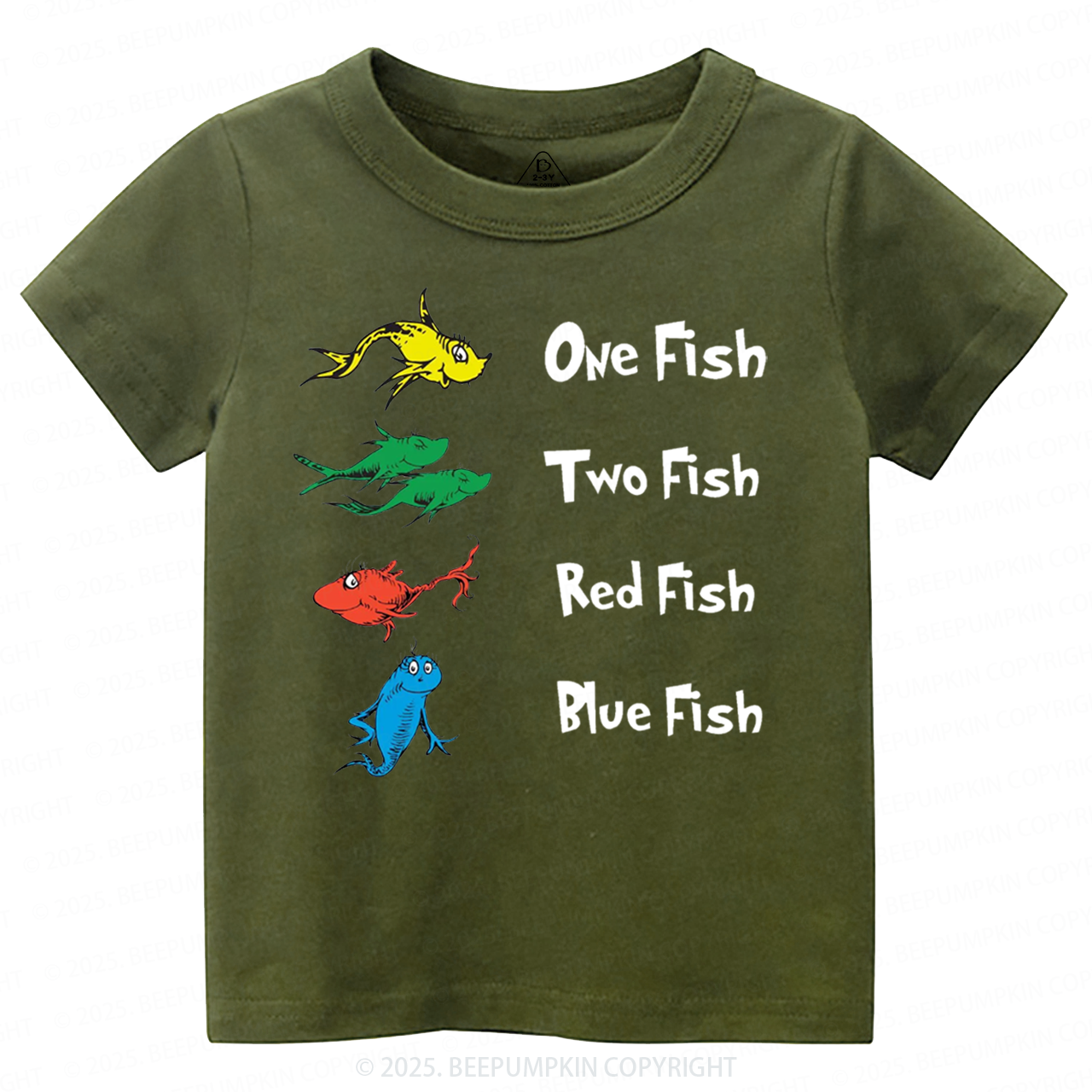 One Fish Two Fish Red Fish Blue Fish Toddler&Kid's Tees Beepumpkin