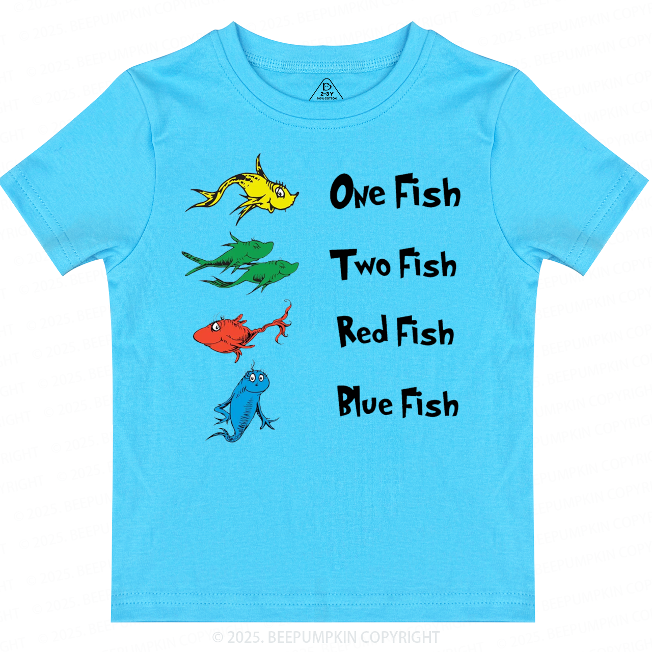 One Fish Two Fish Red Fish Blue Fish Toddler&Kid's Tees Beepumpkin