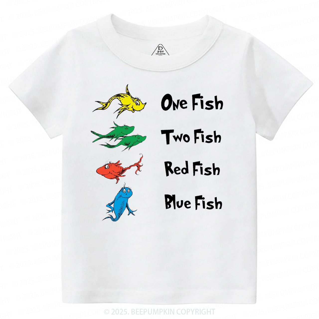 One Fish Two Fish Red Fish Blue Fish Toddler&Kid's Tees Beepumpkin
