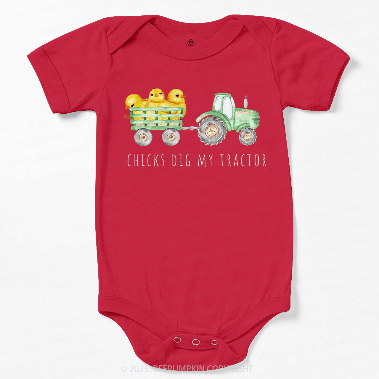 Chicks Dig My Tractor Easter Baby Bodysuit