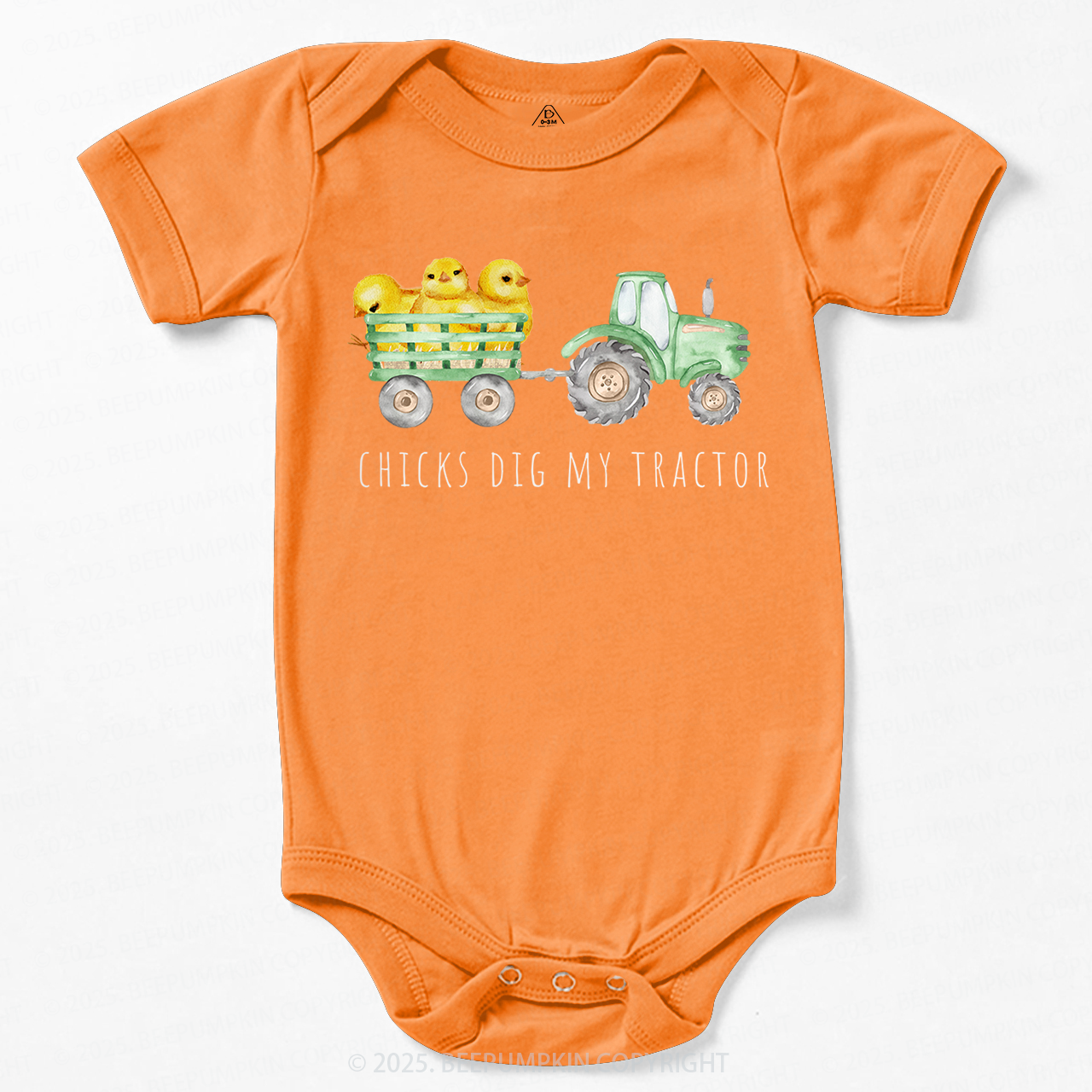 Chicks Dig My Tractor Easter Baby Bodysuit