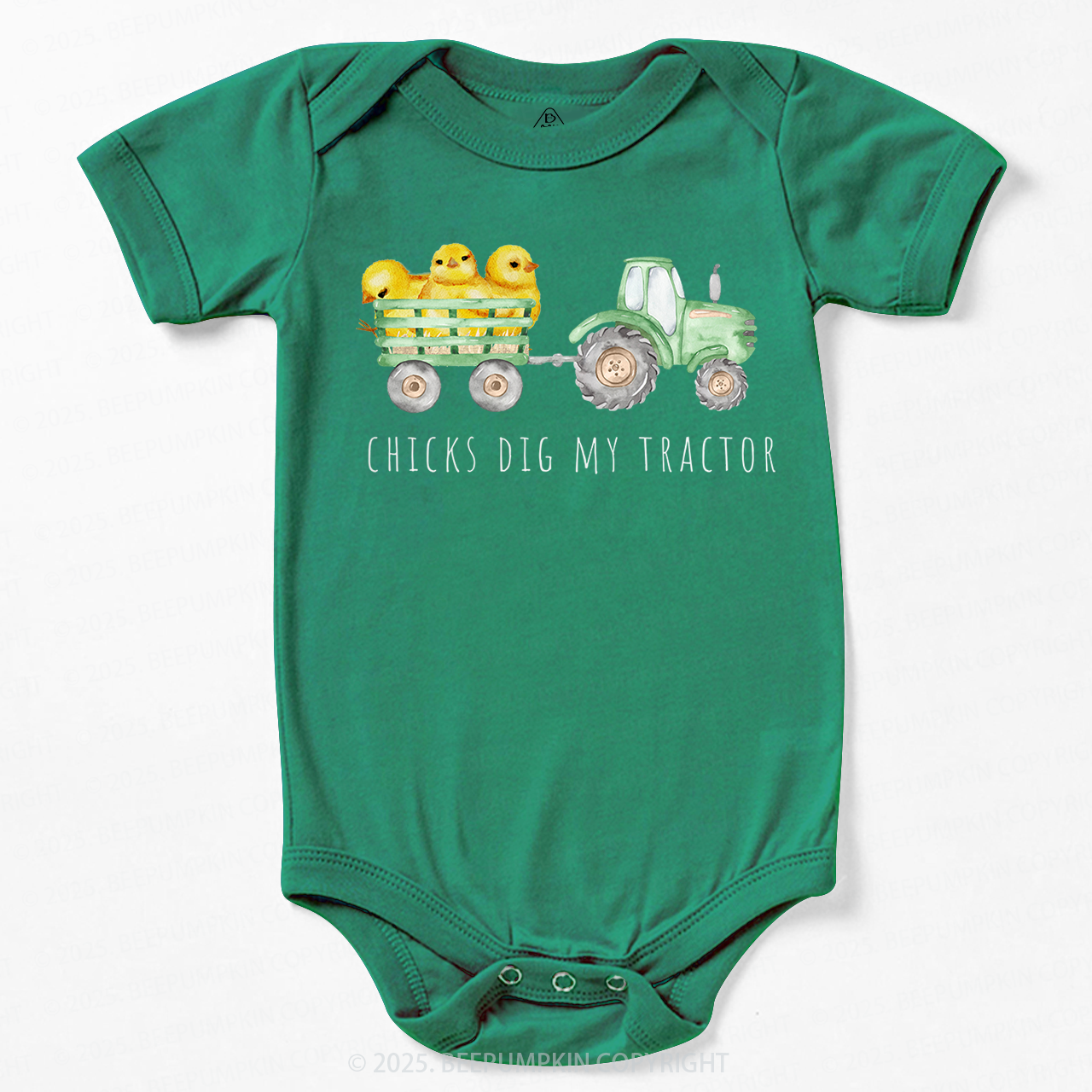 Chicks Dig My Tractor Easter Baby Bodysuit