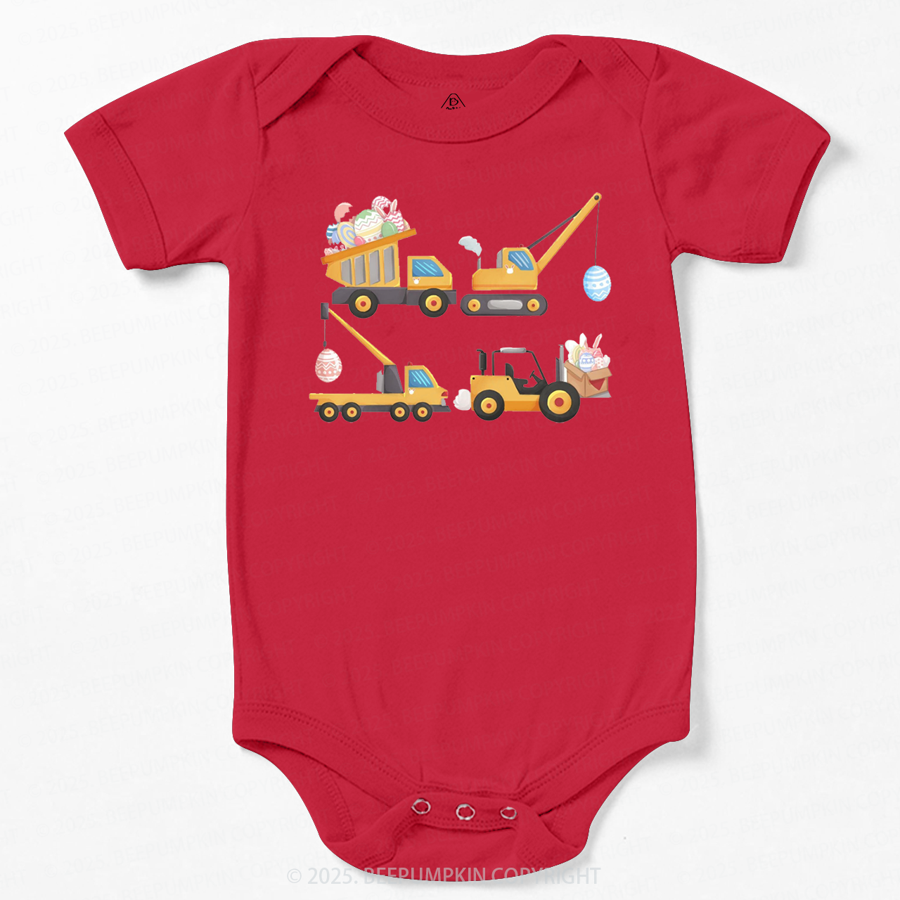 Easter Construction Trucks Bodysuit Beepumpkin