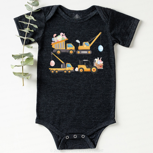 Easter Construction Trucks Bodysuit Beepumpkin