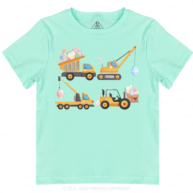 Easter Construction Trucks Toddler&Kid's Tees Beepumpkin