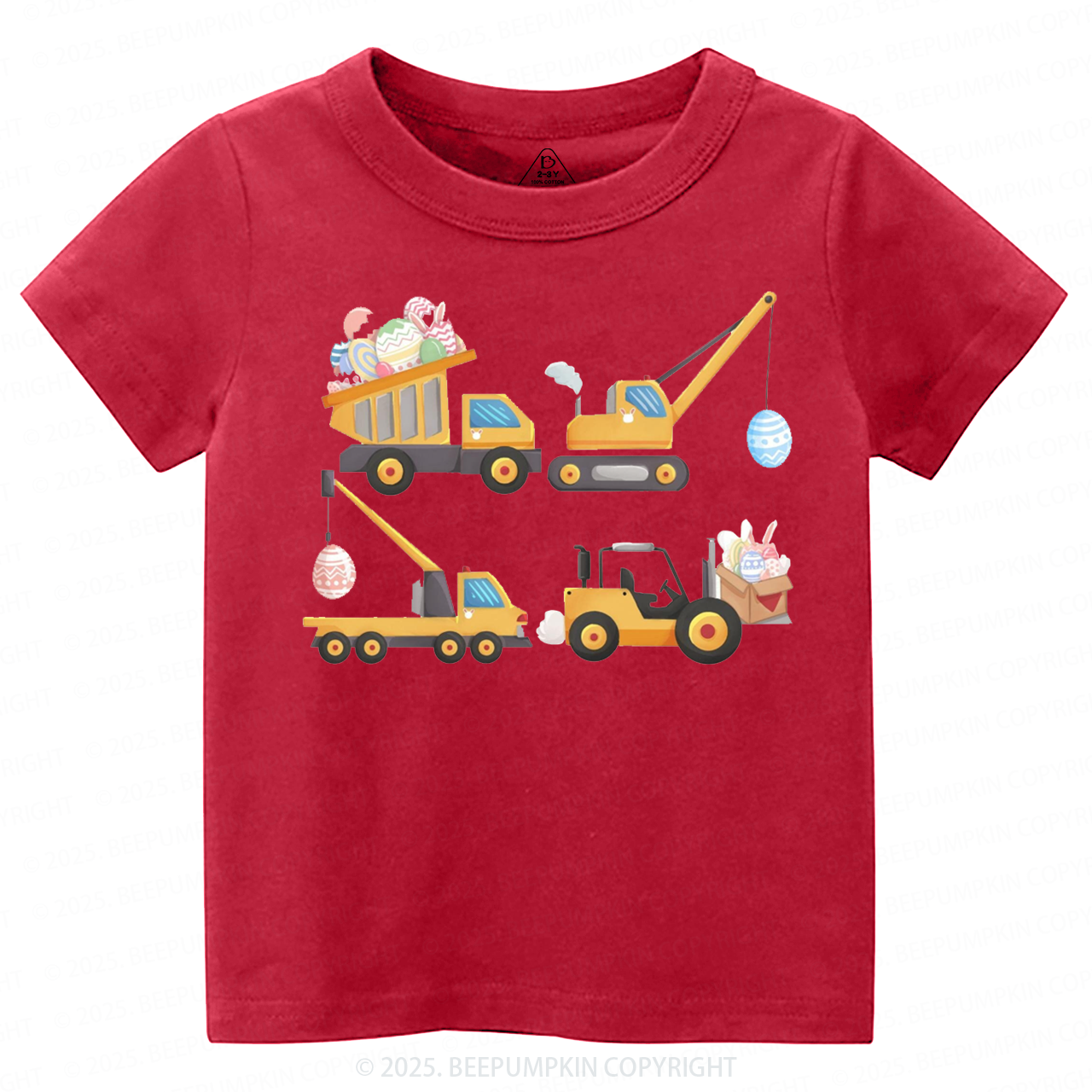 Easter Construction Trucks Toddler&Kid's Tees Beepumpkin