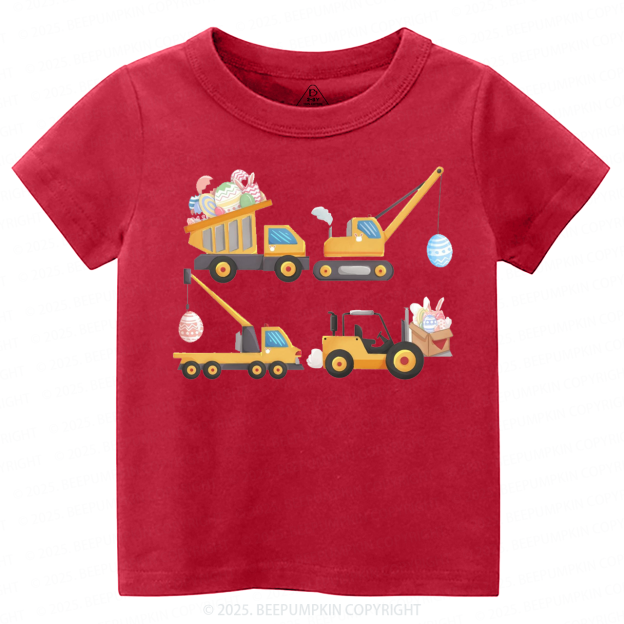 Easter Construction Trucks Toddler&Kid's Tees Beepumpkin
