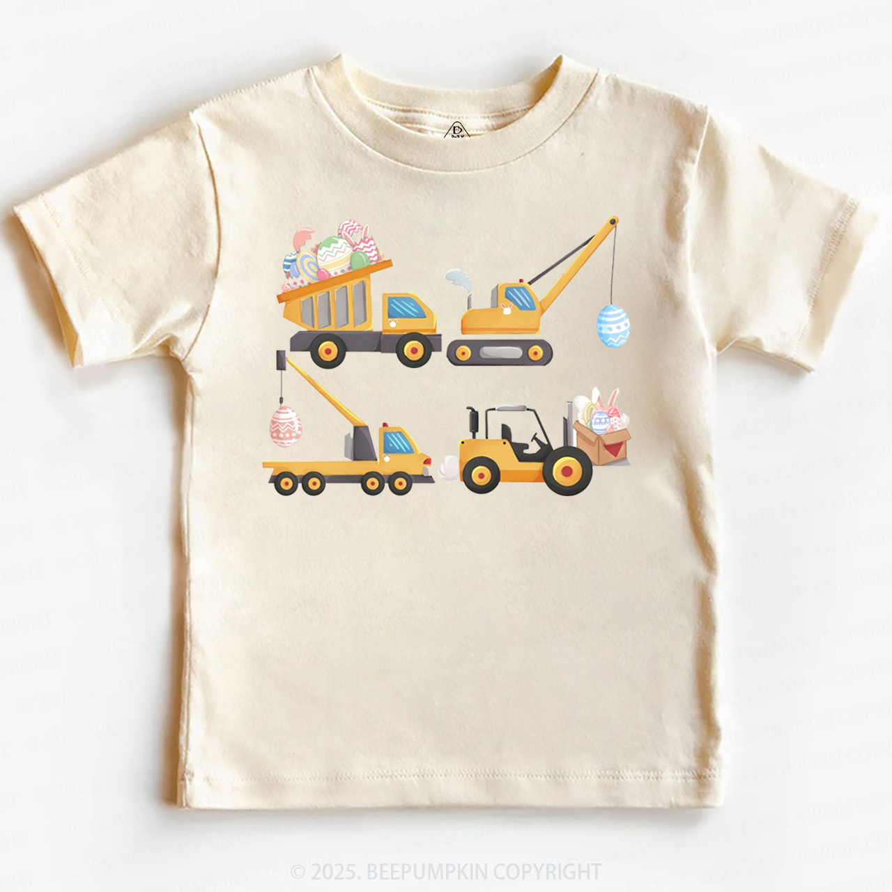 Easter Construction Trucks Toddler&Kid's Tees Beepumpkin