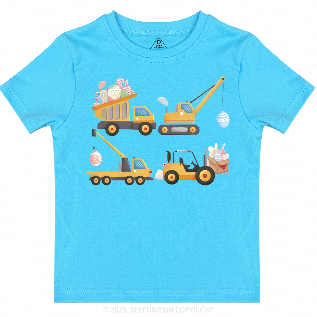Easter Construction Trucks Toddler&Kid's Tees Beepumpkin