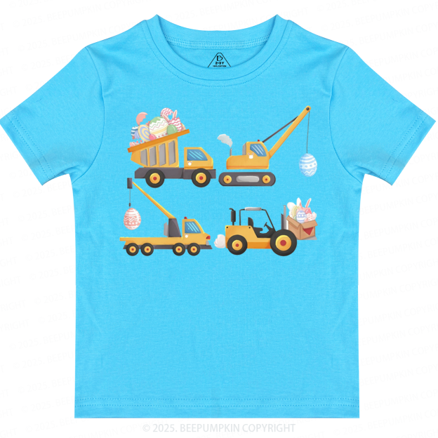Easter Construction Trucks Toddler&Kid's Tees Beepumpkin