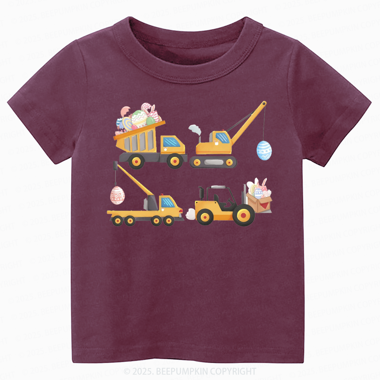 Easter Construction Trucks Toddler&Kid's Tees Beepumpkin