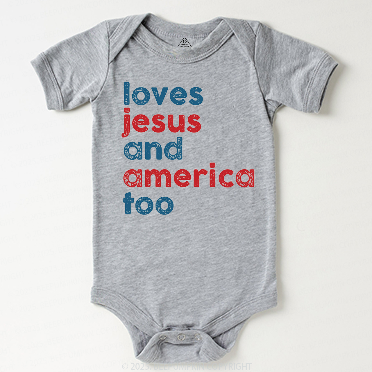 Loves Jesus And America Too Bodysuit Beepumpkin
