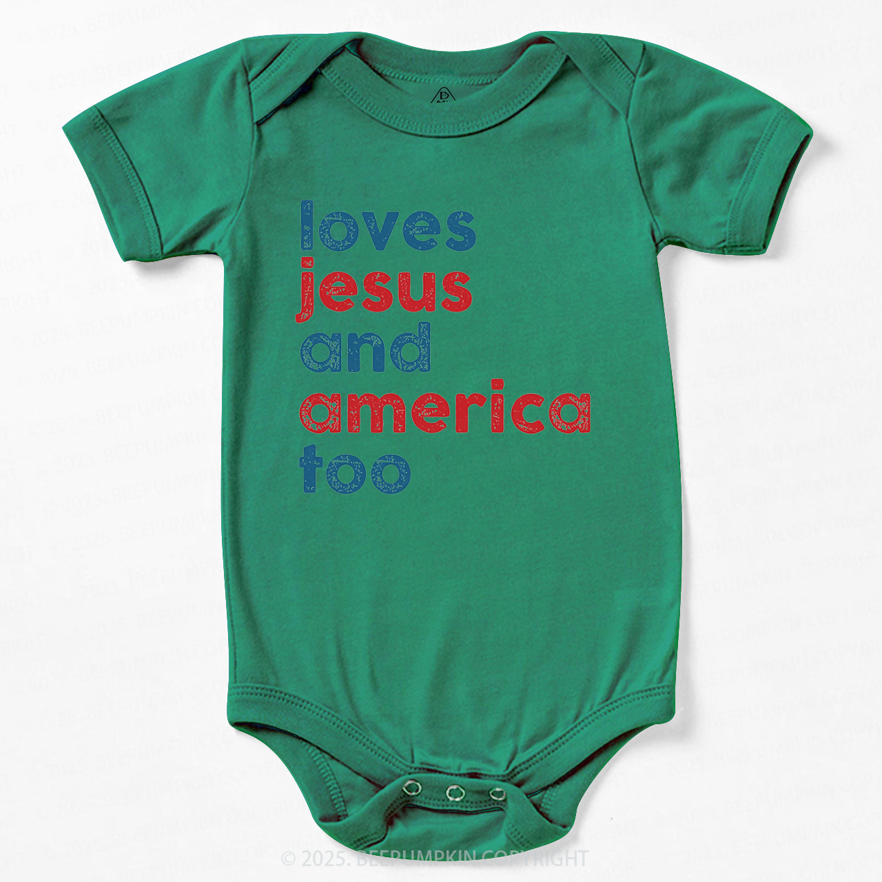 Loves Jesus And America Too Bodysuit Beepumpkin