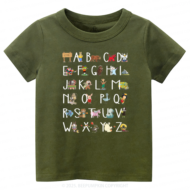 Alphabet  Kindergarten Toddler&Kid's Tees Beepumpkin