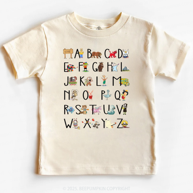 Alphabet  Kindergarten Toddler&Kid's Tees Beepumpkin