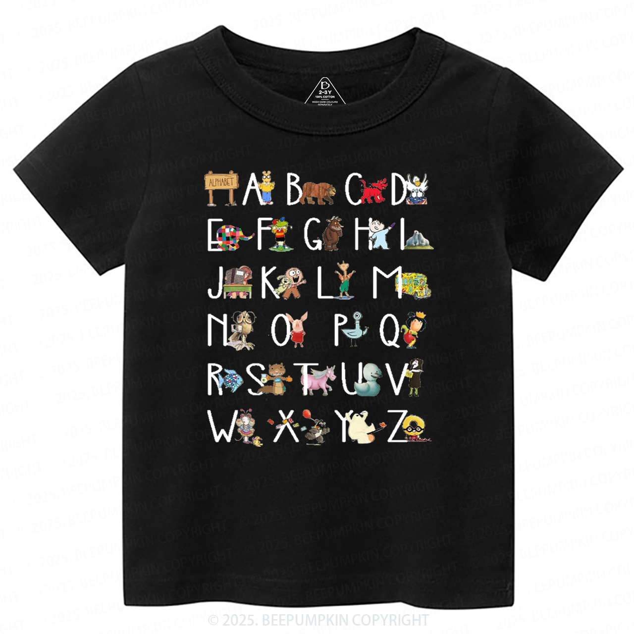 Alphabet  Kindergarten Toddler&Kid's Tees Beepumpkin