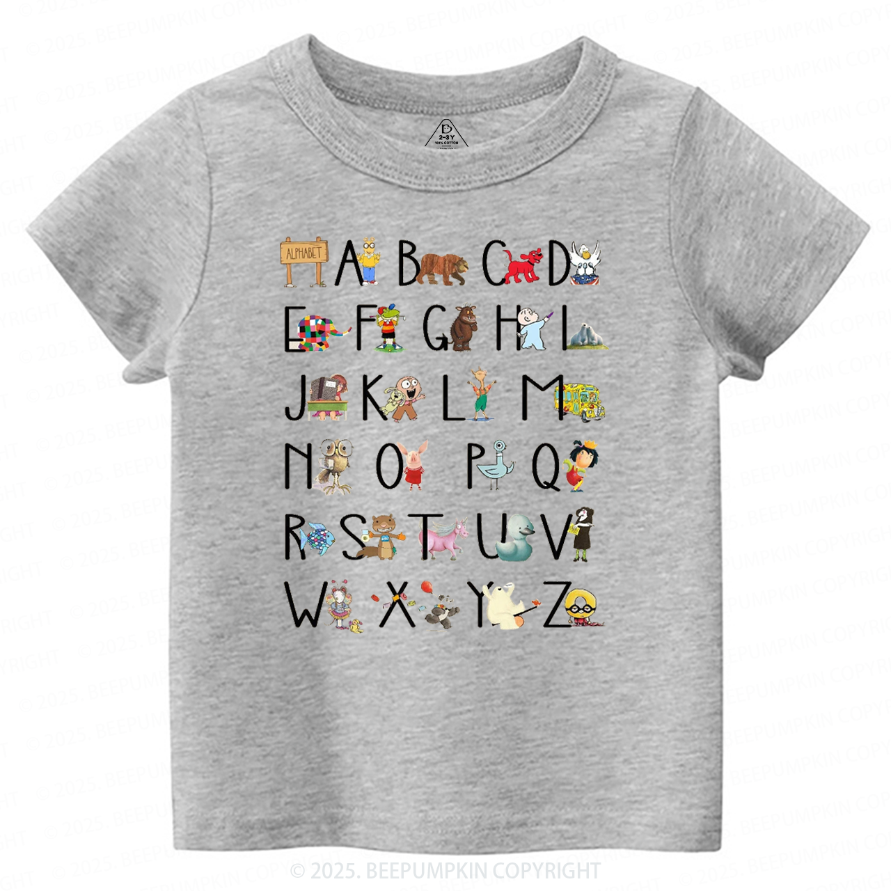 Alphabet  Kindergarten Toddler&Kid's Tees Beepumpkin