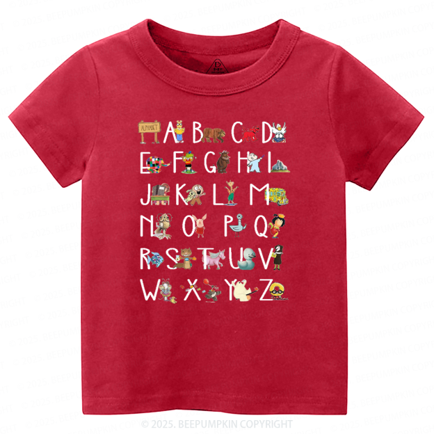 Alphabet  Kindergarten Toddler&Kid's Tees Beepumpkin