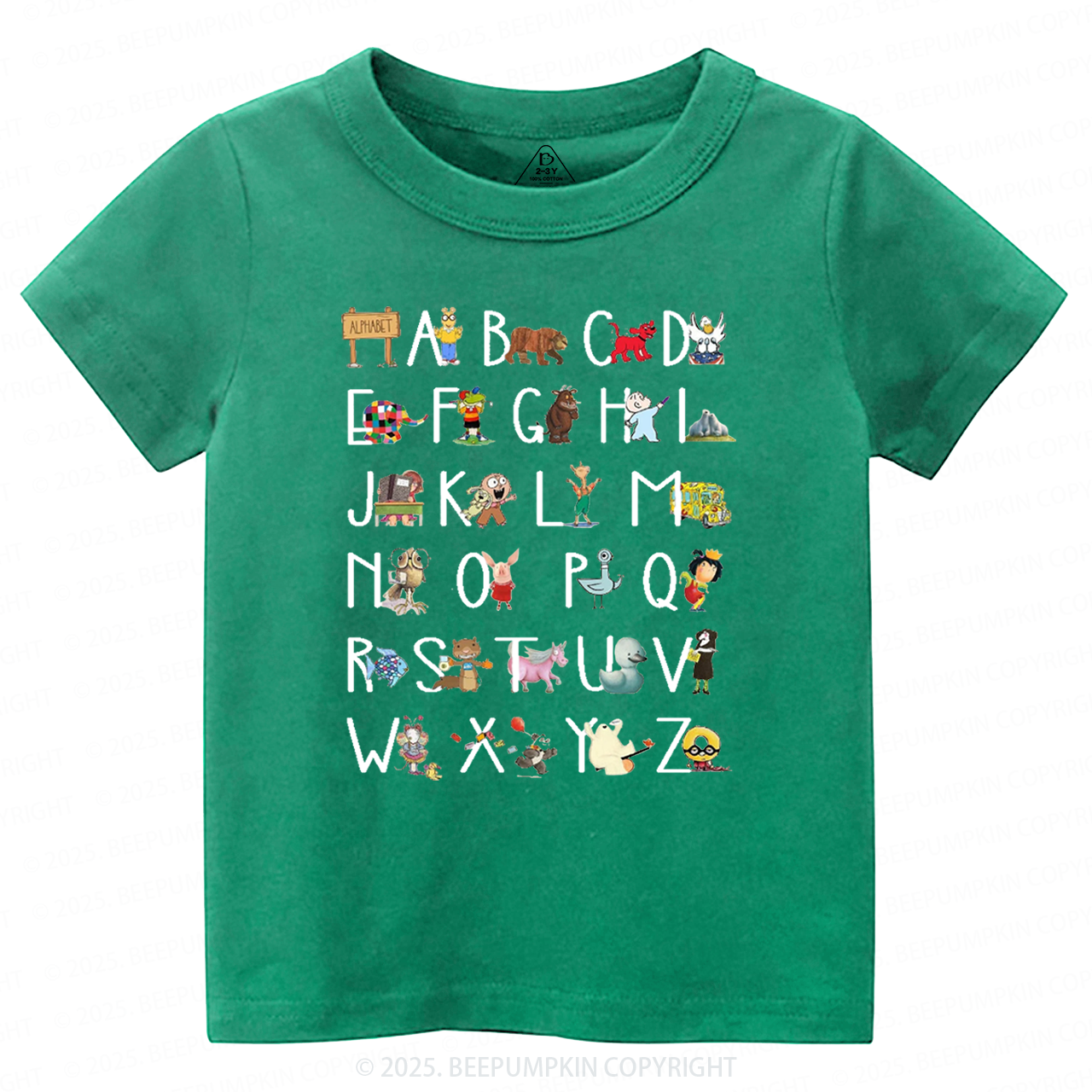 Alphabet  Kindergarten Toddler&Kid's Tees Beepumpkin