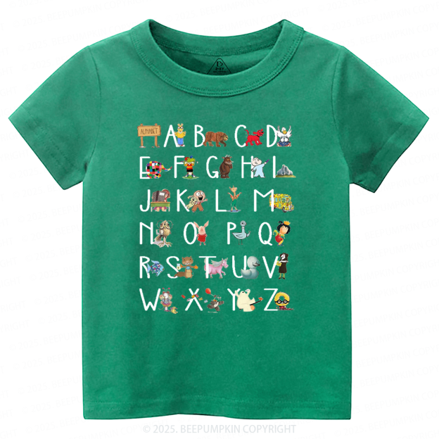 Alphabet  Kindergarten Toddler&Kid's Tees Beepumpkin