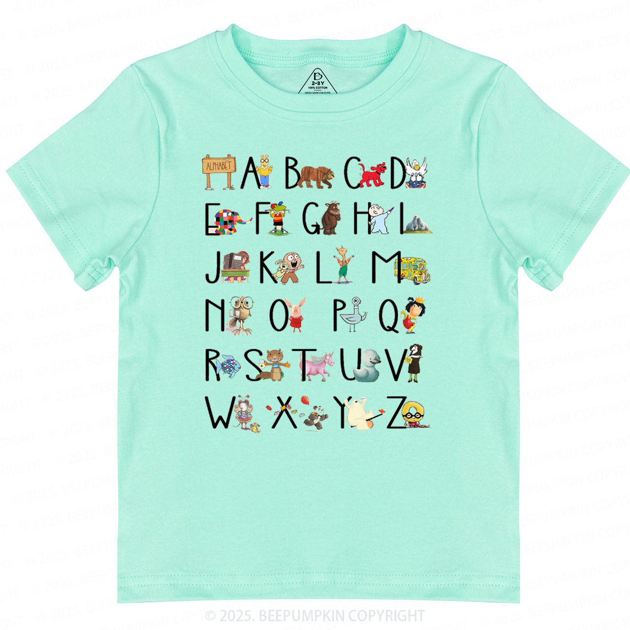 Alphabet  Kindergarten Toddler&Kid's Tees Beepumpkin