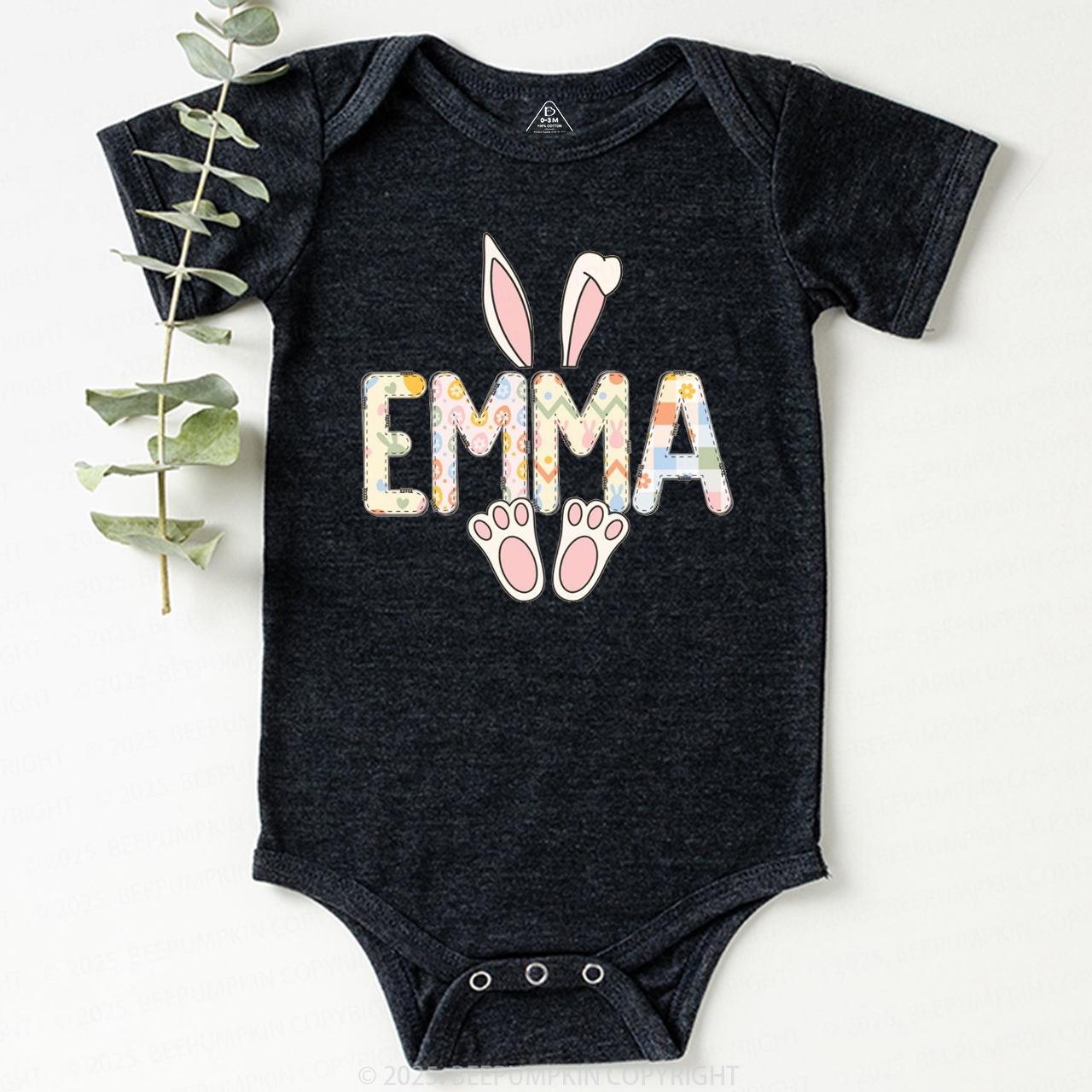 Personalized Easter Bunny Bodysuit Beepumpkin 2