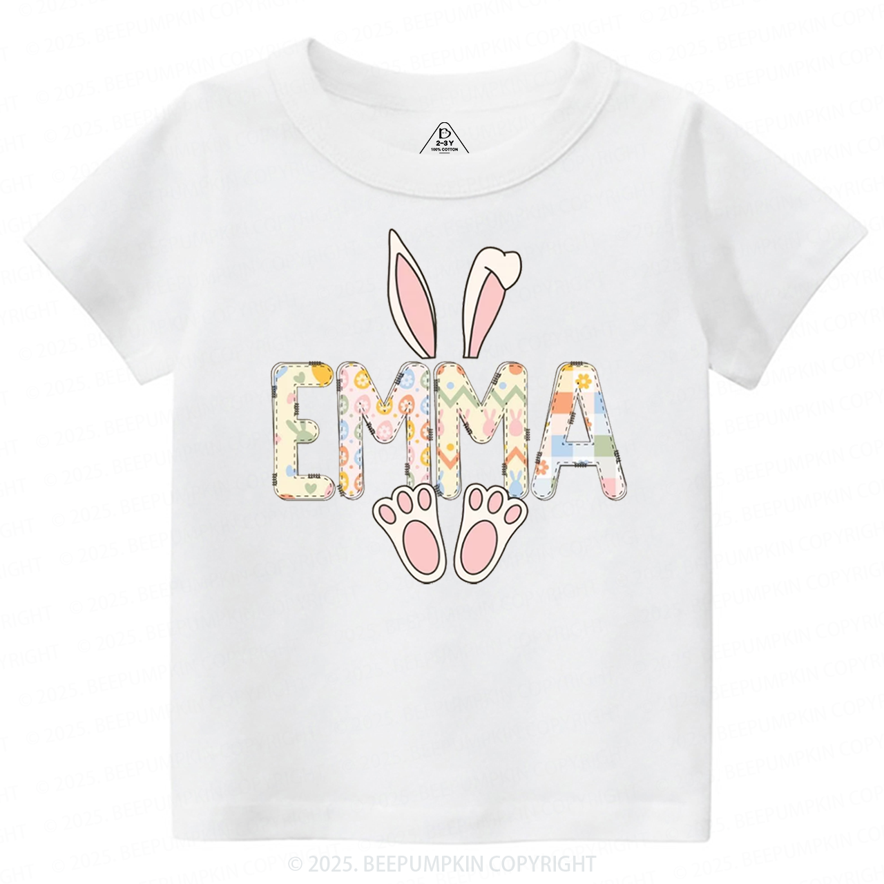 Personalized Easter Bunny Toddler&Kid's Tees Beepumpkin 2