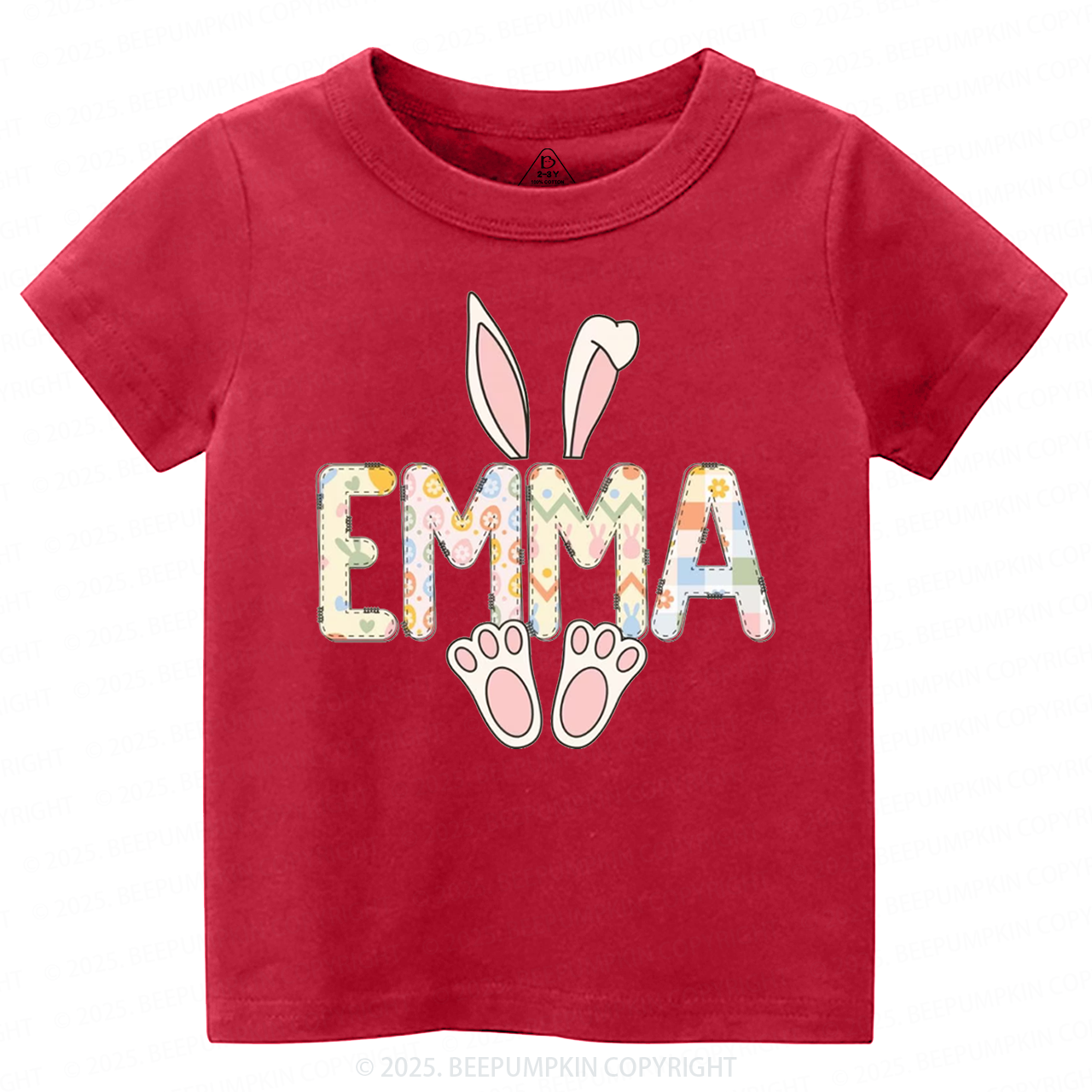 Personalized Easter Bunny Toddler&Kid's Tees Beepumpkin 2