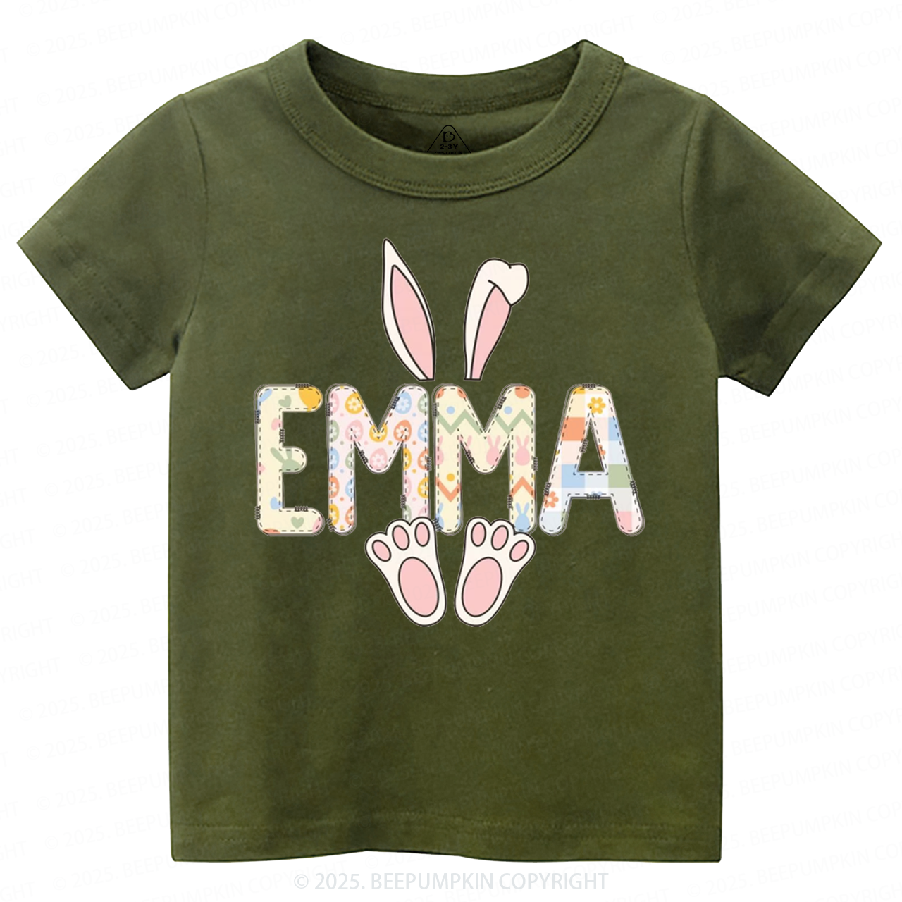 Personalized Easter Bunny Toddler&Kid's Tees Beepumpkin 2