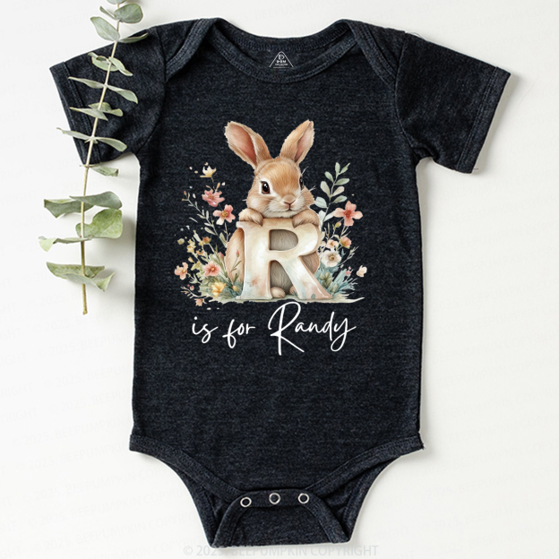 Personalized Name Animal Letter Bodysuit Beepumpkin