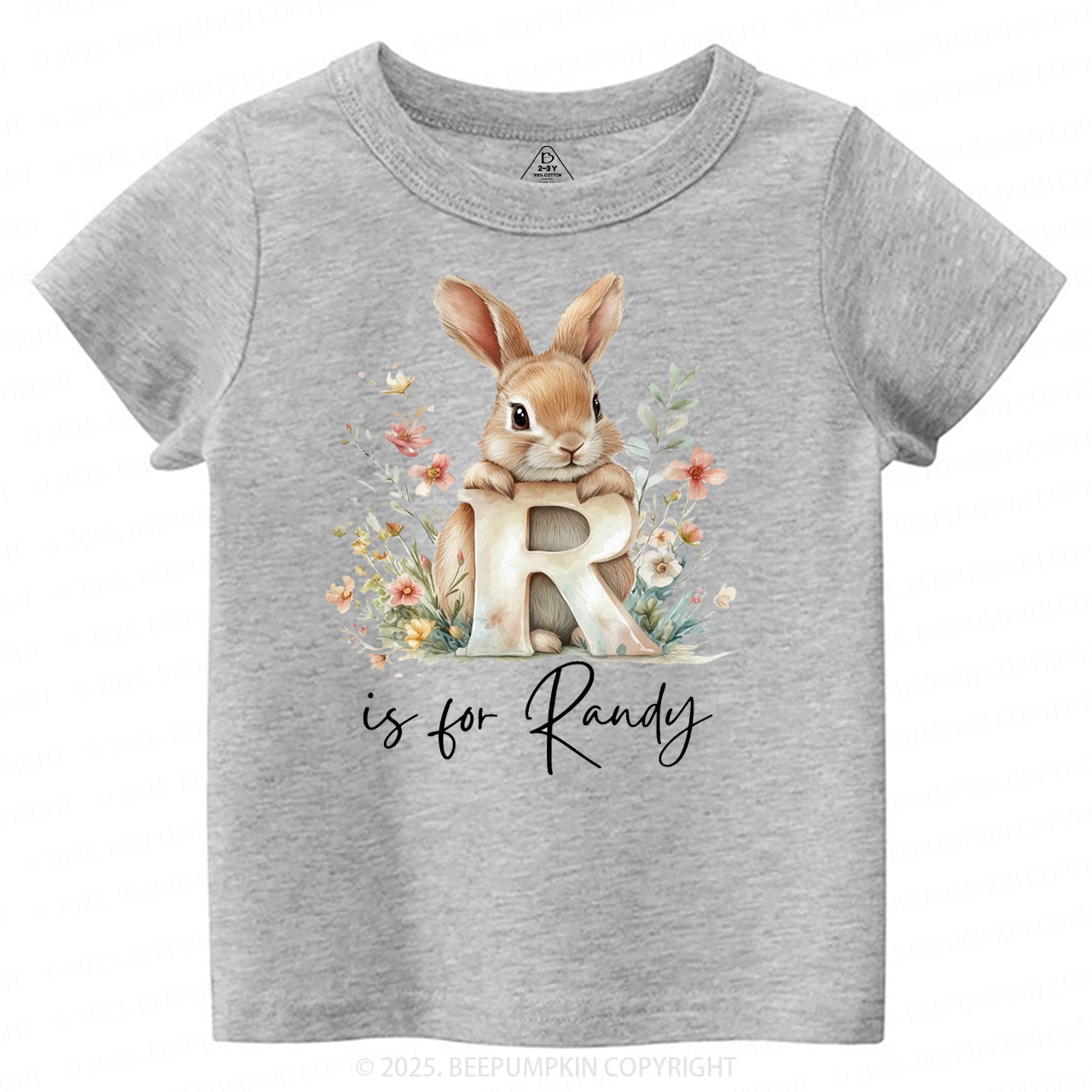 Personalized Name Animal Letter Toddler&Kid's Tees Beepumpkin