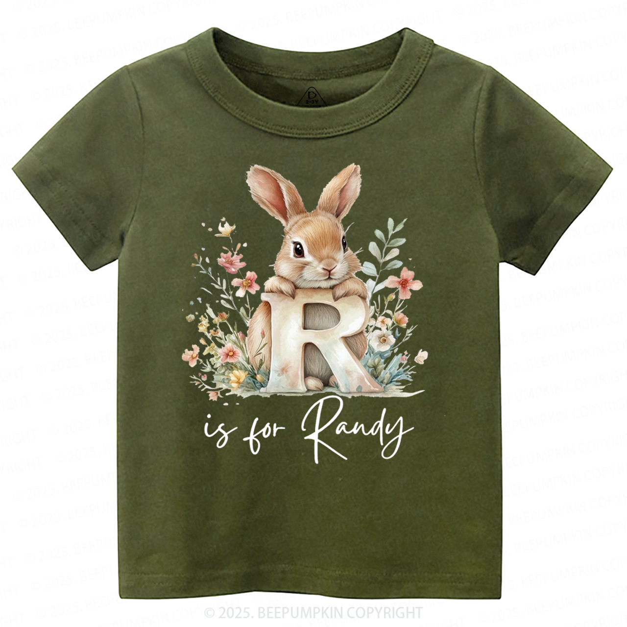 Personalized Name Animal Letter Toddler&Kid's Tees Beepumpkin