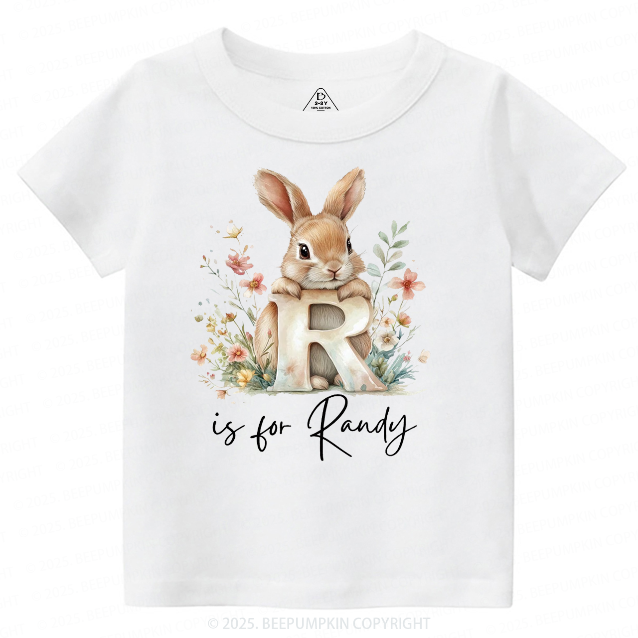 Personalized Name Animal Letter Toddler&Kid's Tees Beepumpkin