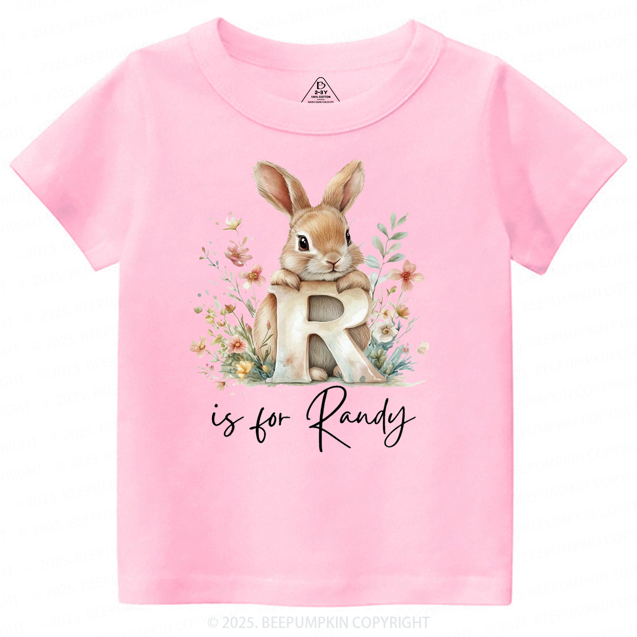 Personalized Name Animal Letter Toddler&Kid's Tees Beepumpkin