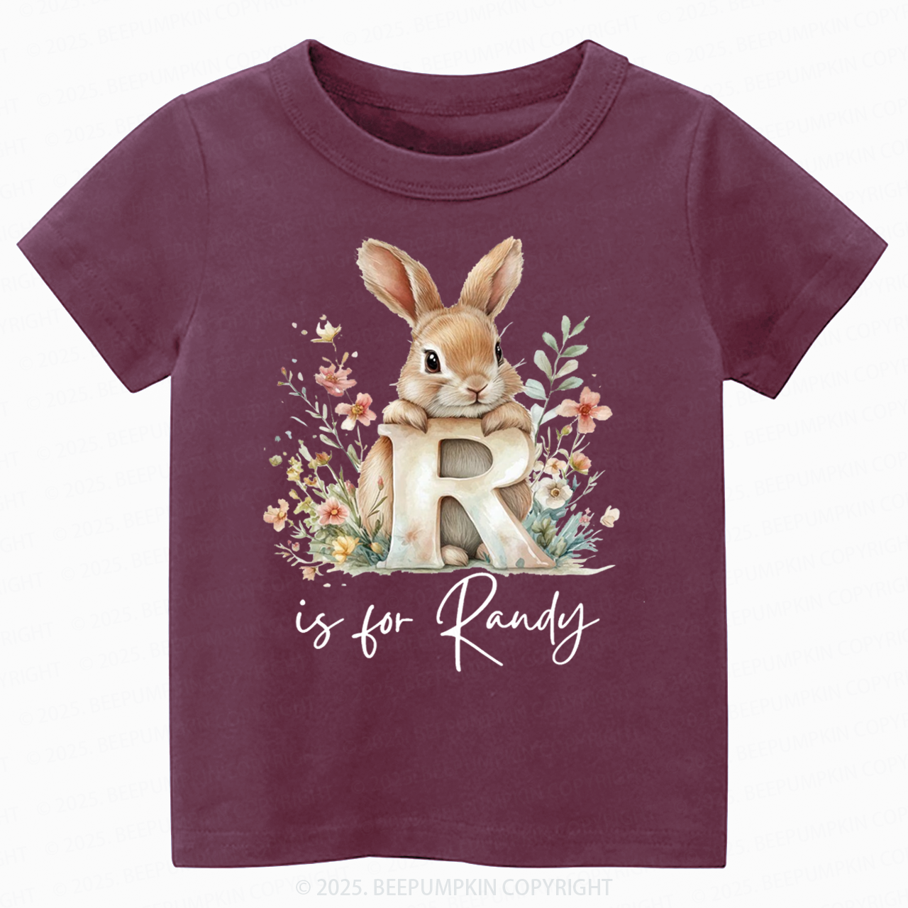 Personalized Name Animal Letter Toddler&Kid's Tees Beepumpkin
