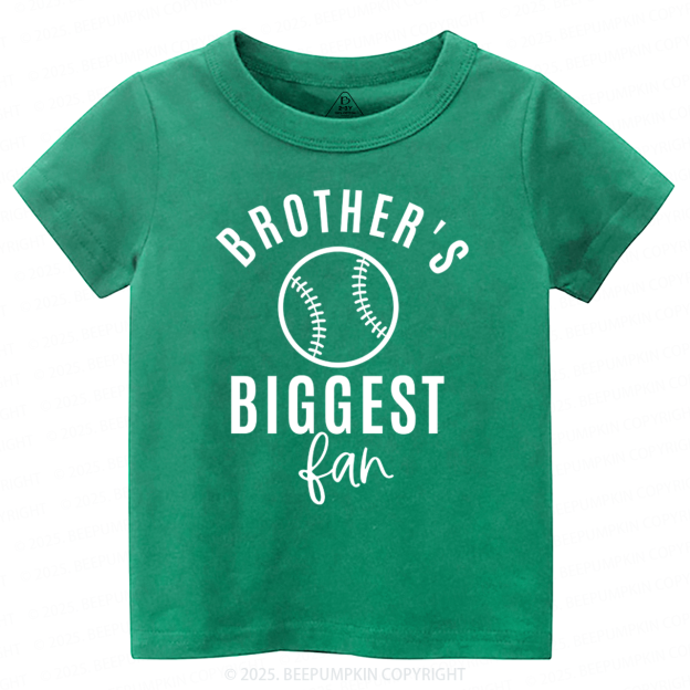 Brother's Biggest Fan Baseball Toddler Shirt
