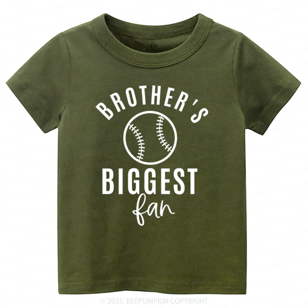 Brother's Biggest Fan Baseball Toddler Shirt