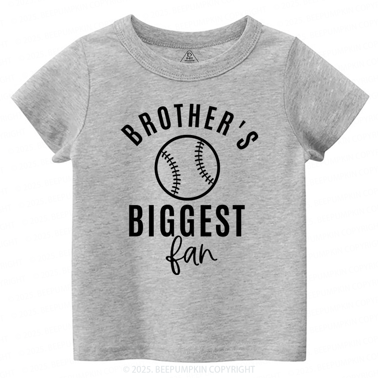 Brother's Biggest Fan Baseball Toddler Shirt