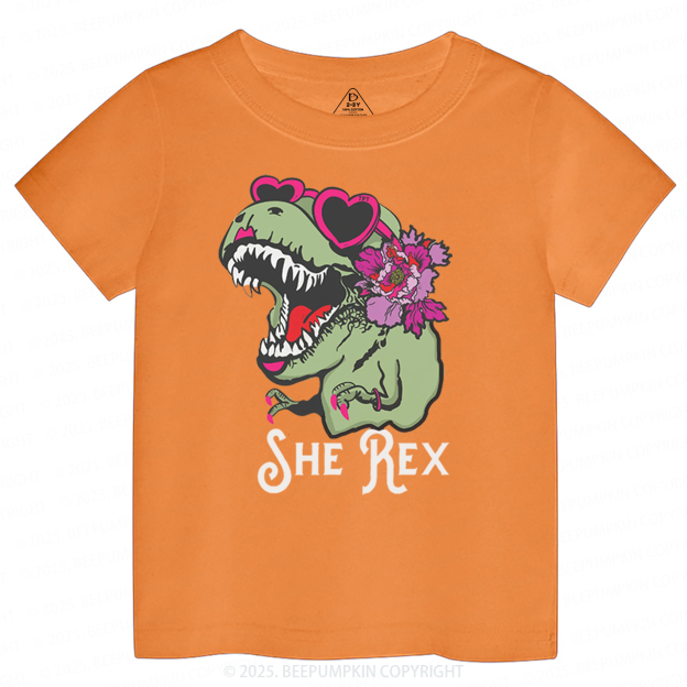 Girl T-Rex Toddler&Kid's Tees Beepumpkin