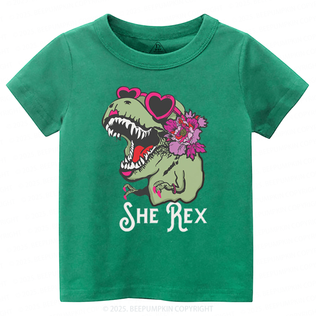 Girl T-Rex Toddler&Kid's Tees Beepumpkin