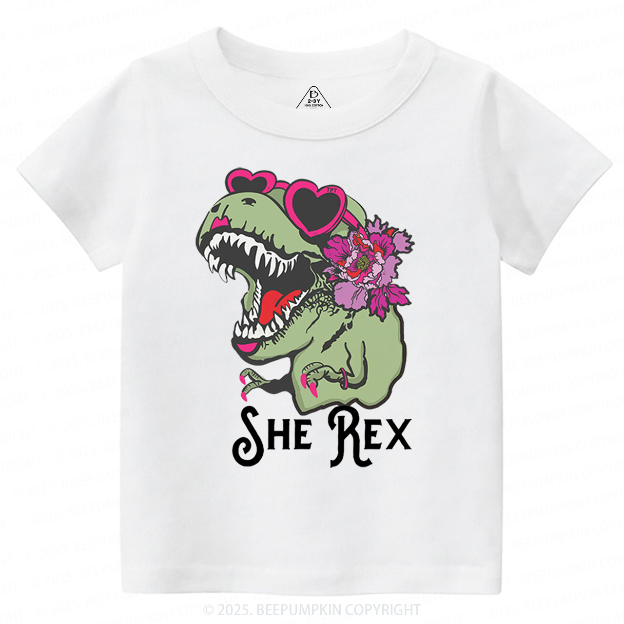 Girl T-Rex Toddler&Kid's Tees Beepumpkin