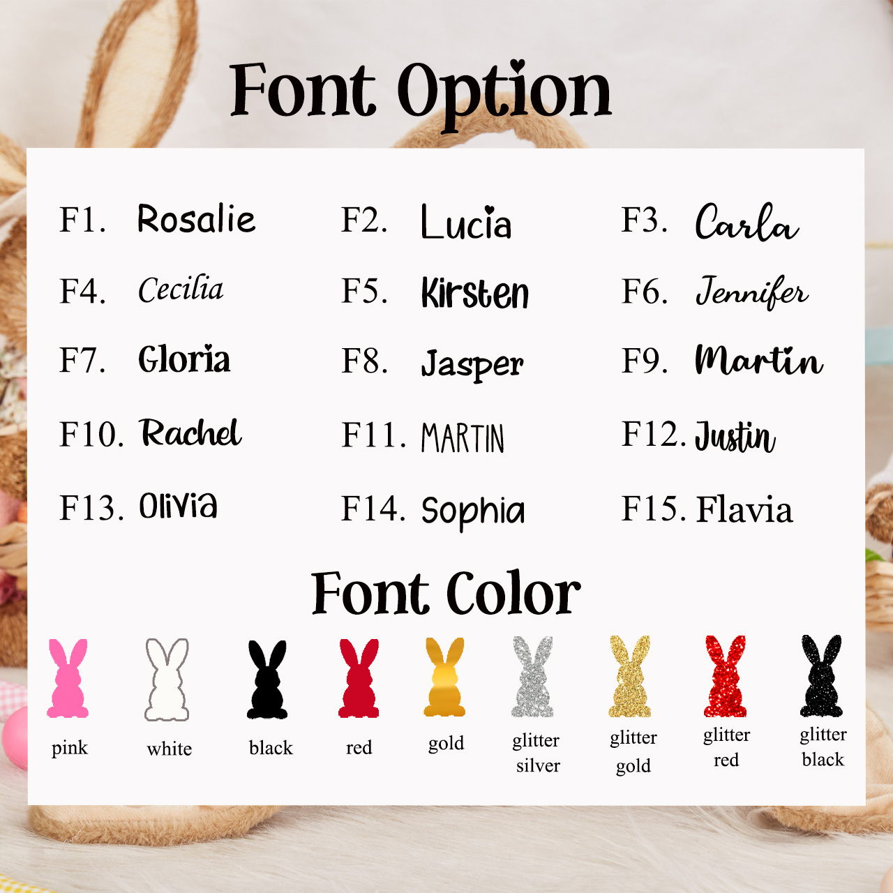 Personalized Name Bucket-Shaped Plush Rabbit Basket