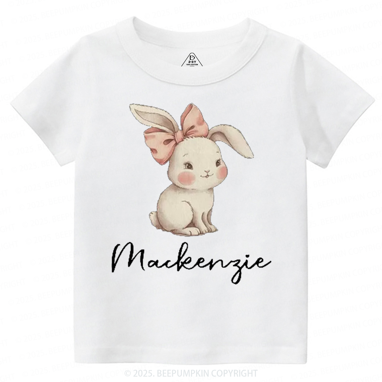 Personalized Name Easter Bunny Toddler&Kid's Tees Beepumpkin