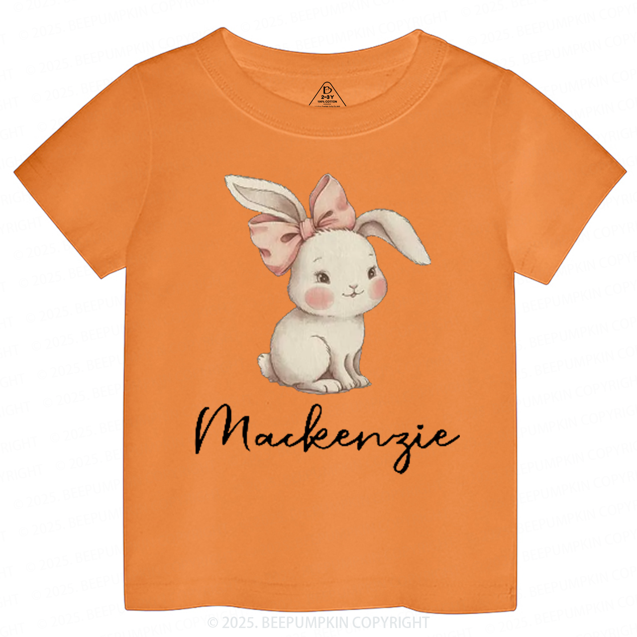 Personalized Name Easter Bunny Toddler&Kid's Tees Beepumpkin