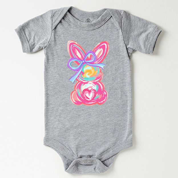 Personalized Girl Name Easter Bunny Bodysuit Beepumpkin