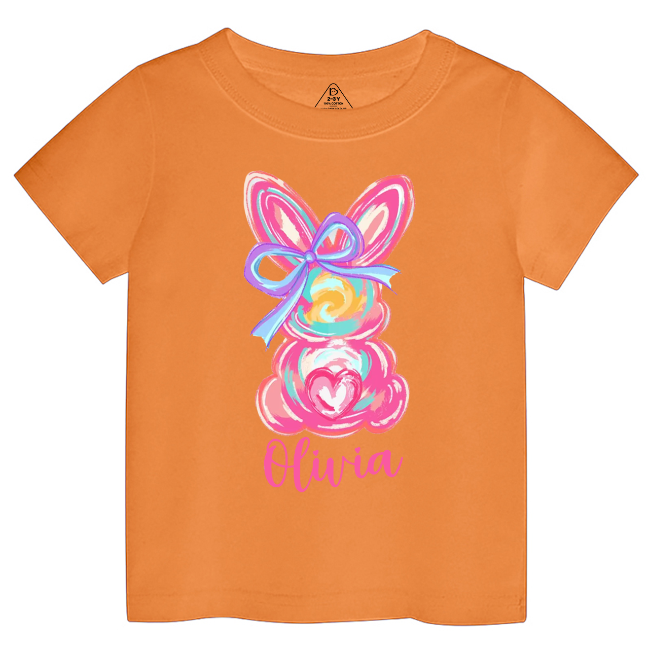 Personalized Girl Name Easter Bunny Toddler&Kid's Tees Beepumpkin
