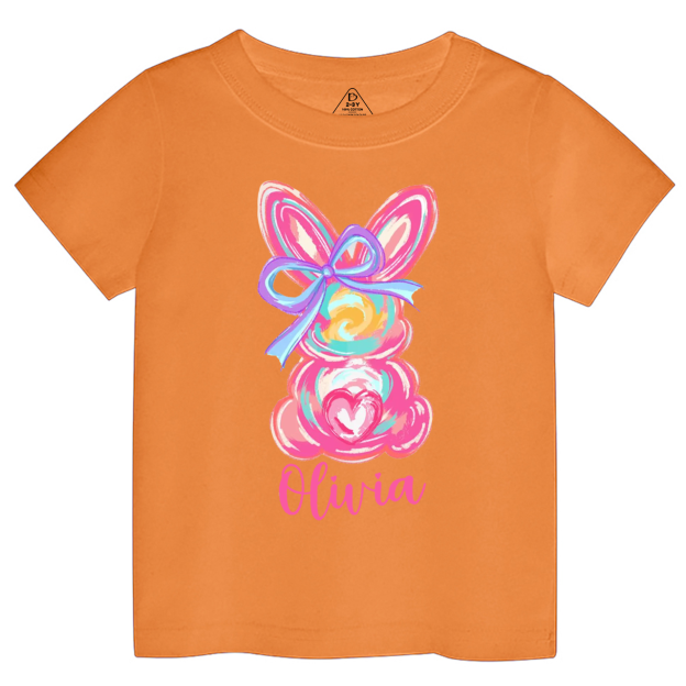 Personalized Girl Name Easter Bunny Toddler&Kid's Tees Beepumpkin