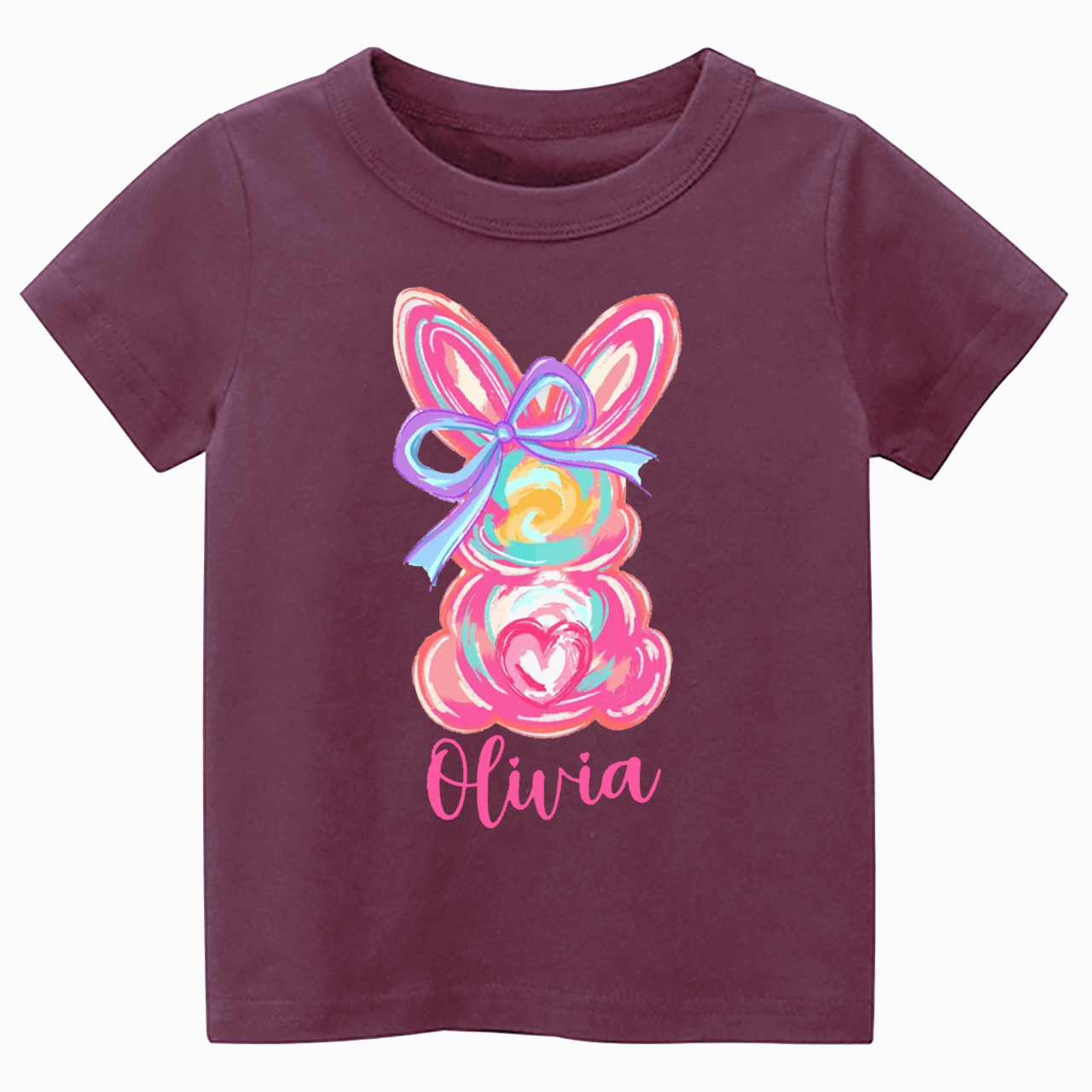 Personalized Girl Name Easter Bunny Toddler&Kid's Tees Beepumpkin